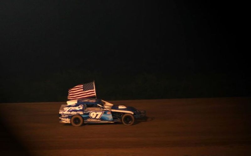 Carrying the flag at Elk City on September 4, 2011